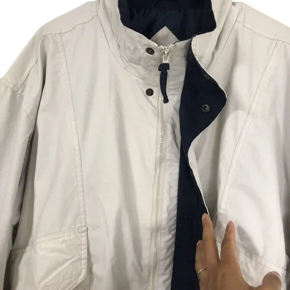 Vintage KnightsBridge  Bomber Jacket Lightweight Beige Mens L/G Casual - Picture 7 of 16